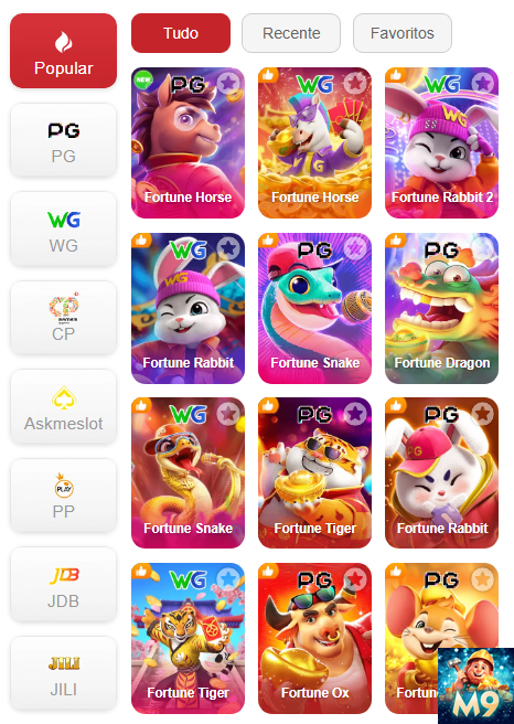 Experiência de Jogos m9game.com